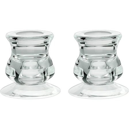 Klar Glass Lysestaker, 2-pakning Lysestaker Lysestaker Kolonne Lysestaker For Bryllup