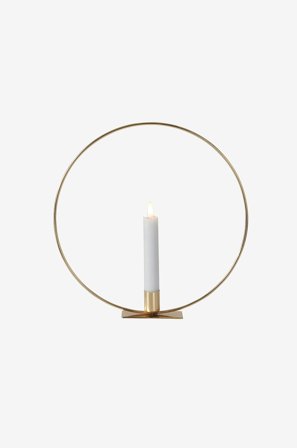 Jotex - Ring Borddekor Med Led-lys Messing - CANDLE - Kjøp Lysestaker hos Jotex