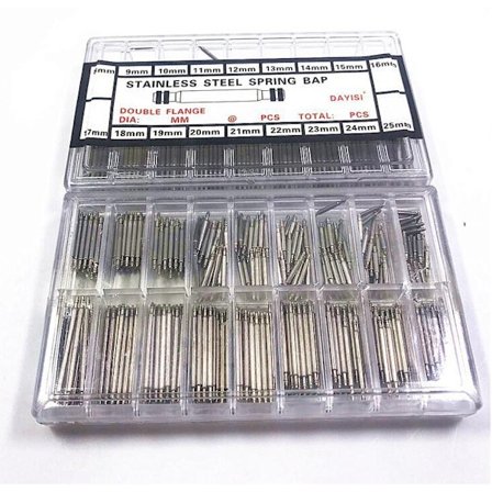 Ur Reparationssæt, Remstiftskiftesæt Fjederstang Værktøjssæt Størrelser 8MM-25MM(360 stykker)