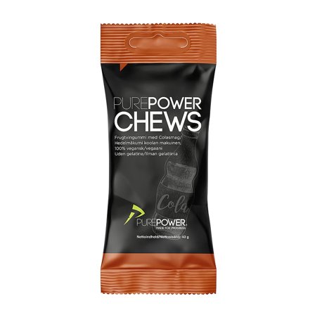 PurePower Chews Cola 40 g, Helse & Madvarer, Snacks, Bolsjer & Pastiller