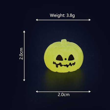 Mini lysende Halloween ornament flagermus græskar spøgelse mikro landskab