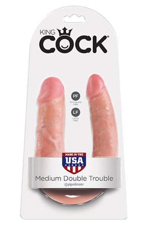 Kjøp Pipedream King Cock U-Shaped Double Trouble 33,5 cm - Dobbeldildo | God pris