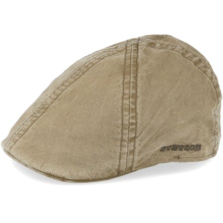 Stetson - Bege flatcap Boné - Texas Organic Cotton Khaki Flat Cap @ Hatstore