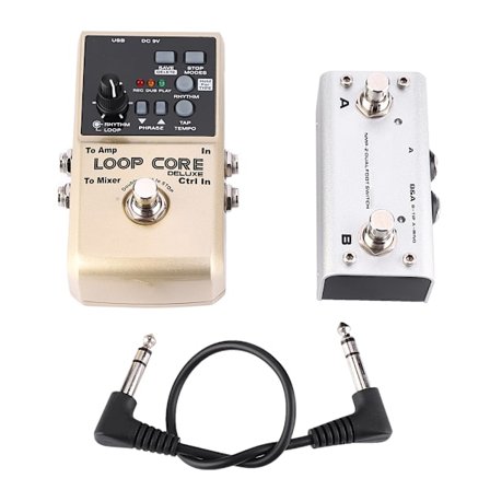 NUX Loop Core Deluxe Gitarr Looper 8 timmars Looptid 24-bitars Ljud Automatisk Tempodetektering med