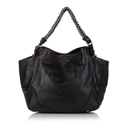 Prada Vintage Pre-owned Cervo Lux Tote Väska svart, Dam Vintage Väskor, Dam, Storlek: ONE SIZE