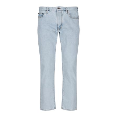Off White, Slim-fit Jeans Blauw, Heren, Maat:W31