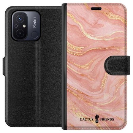 Kompatibelt Lommeboketui til Xiaomi Xiaomi Redmi 12C Cactus and Friends – RoseGoldFlow