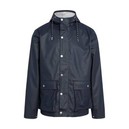 Knowledge Cotton Apparel Lake Short Rain Jacket - Vegan Men rain jackets Blue S