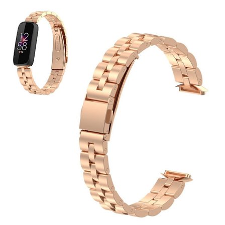 Fitbit Luxe klockarmband i rostfritt stål - Roséguld