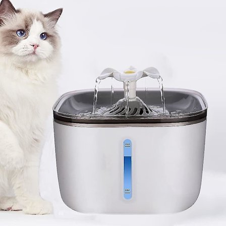 Katt Vannfontene, 2l/67oz Kjæledyr Vannfontene, Intelligent Pumpe Med LED