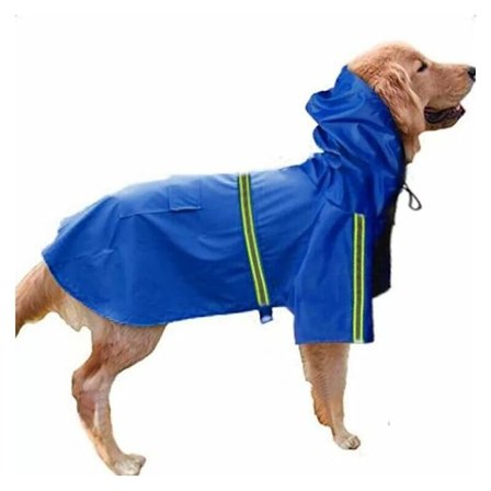 Hunderegnfrakke - Regnjakke med hætte og reflekser for sikker og