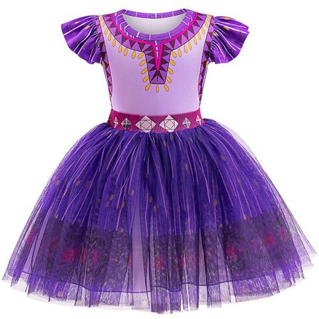 1-9 år Barn Jenter Ønske Asha Ballkjole Kjole Cosplay Festkostyme Fancy Dress Up Dress Up Dress Gifts