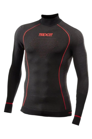 SIXS BlazeFit Underställströja Svart/Röd 3XL-4XL