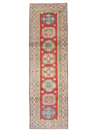 Kazak Fine Teppich 88X285 Läufer Wolle, Afghanistan