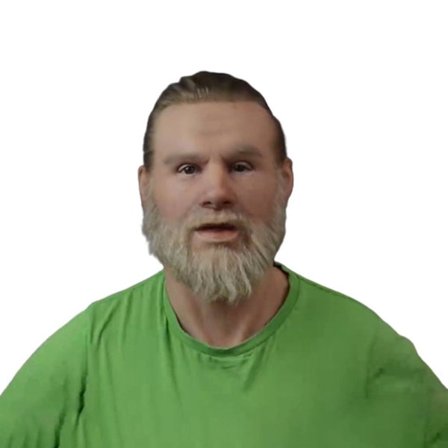 Halloween Skägg Man Helhuvudmask Cosplay Party Prop Fancy Dress Up Latex Mask Huvudbonader