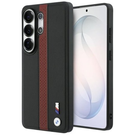 BMW Perforert MagSafe-etui med stripe og logo for Samsung Galaxy S26 Ultra - rød