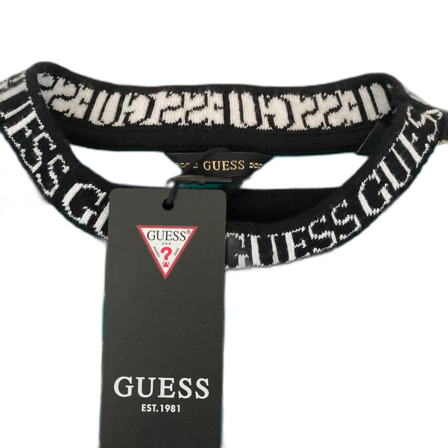 Guess randig tröja med gulddetaljer