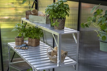 Halls 70137 Hylla för växthusbord Aluminium, Växthus & orangerier