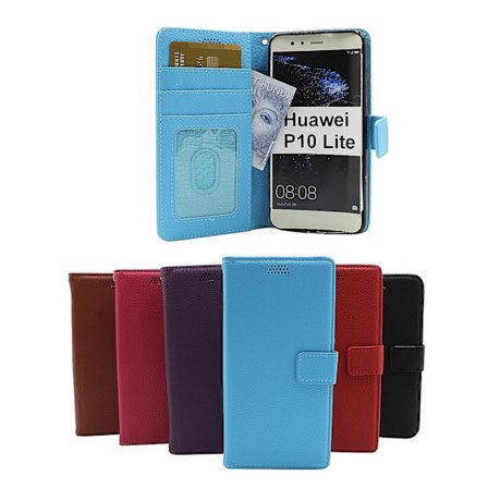 New Standcase Wallet Huawei P10 Lite (Ljusblå)