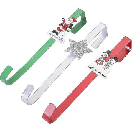 Julkranshållare, 29cm Kranshängare Hängare Julstrumpa Hållare Dörrhängare Metall Kranskrok Julkrans Hängande För Heminredning (grön)