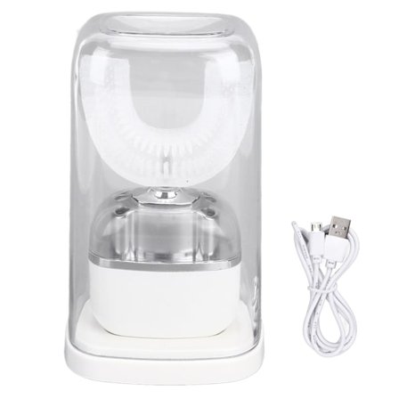 Ultraljuds U-formade tandborstar för vuxna Högfrekventa vibrationer Mjukt borsthuvud Elektrisk tandborste för resor