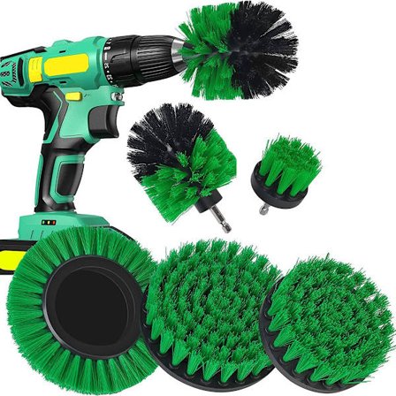 Borstfäste borr set, 5 delar, borstborstar, fäste rengöringsborste,