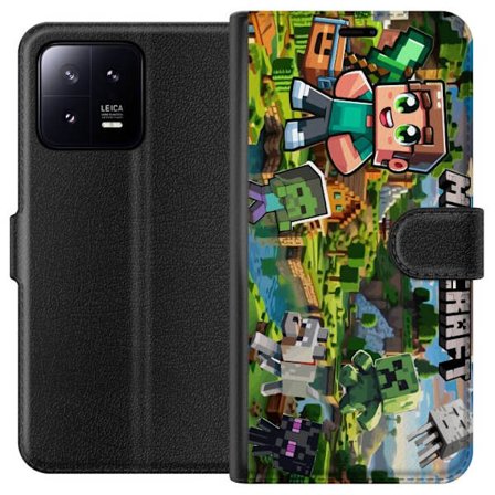 Kompatibel Tegnebogsetui til Xiaomi 13 Lady Gaga The Fame sort-hvidt portræt med store solbriller i minimalistisk pop-æstetik