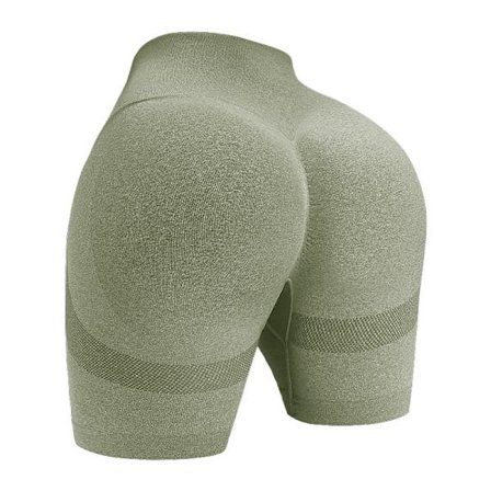 Korkeavyötäröiset ja takapuolta kohottavat treenishortsit, pyöräilyshortsit, rypytetyt booty-joogashortsit, fitnessleggingsit (armeijanvihreä)