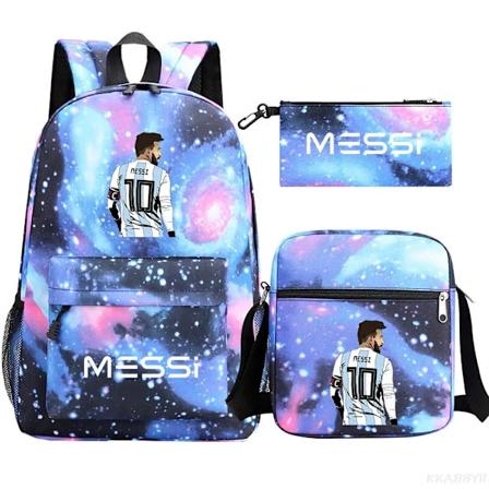 Fotball Messi Ryggsekk 3-delt deep blue