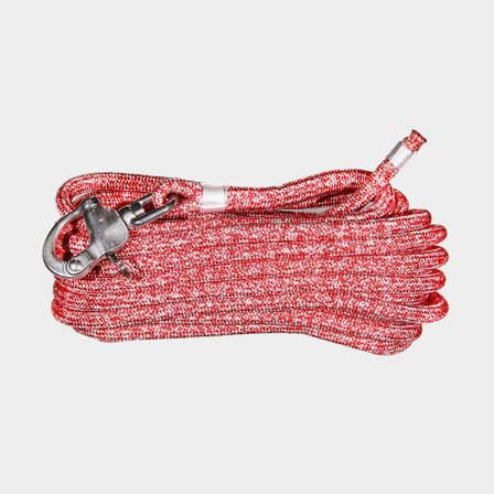 Schot mit gespleißtem Schothaken NOCK Soteskär Pro, UHMWPE 78-Kern, 32-fach geflochtenes Polyester-Mantel, rot/weiß, 15 Meter x Ø12 mm - Boot