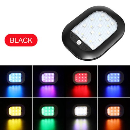 1 stk svart USB oppladbar LED bil leselampe interiør R