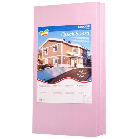 Ebeco Quick Board Isolerskiva 4-pack, 600 x 1200 mm, Värme