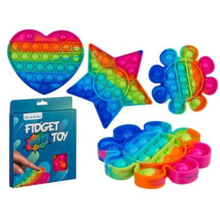 3-pack Fidget Toy Pop It Leksak Stress Relax Regnbåge Hjärta