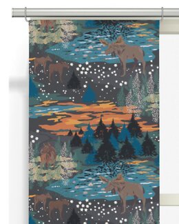 Panellängd Älgrike 2-pack Blå - Arvidssons Textil