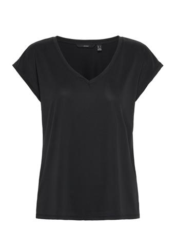 Vmfilli Ss V-Neck Tee Ga Noos Black Vero Moda