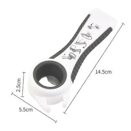 5-i-1 oplukker, flaskeoplukker, dåseåbner, praktisk hverdagsredskab