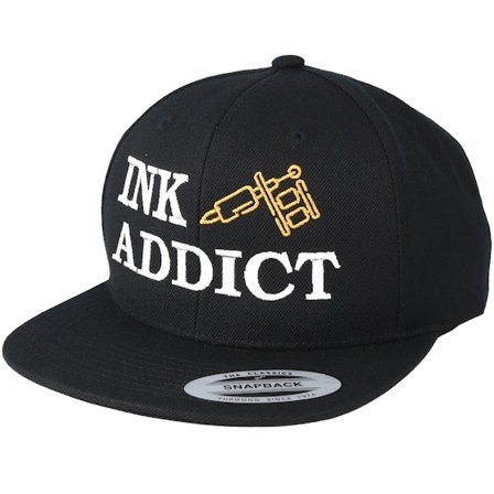 Tattoo Collective - Black snapback Czapka Z Daszkiem - Ink Addict Black Snapback @ Hatstore
