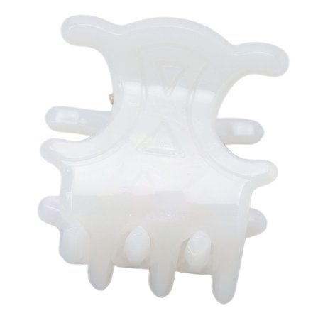 Mini Hårklype Sterkt grep Rund kant Elegant Liten Hårklemme for Pannelugg Små Fargerike Hvit