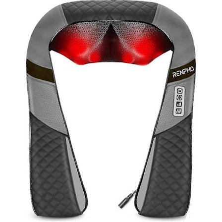 2025 Opgraderet 5D Shiatsu Nakke- & Rygmassager med Ælte-lindring - Kompatibel med Hjem/Kontor