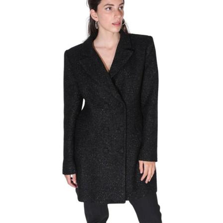 Federica Tosi, Capispalla Cappotti Zwart, Dames, Maat:S