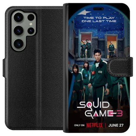 Kompatibelt Plånboksfodral till Samsung Samsung Galaxy S23 Ultra Squid Game Säsong 3 Seriefigurer Populärt TV Serie Motiv Ikoner Spänning Drama As