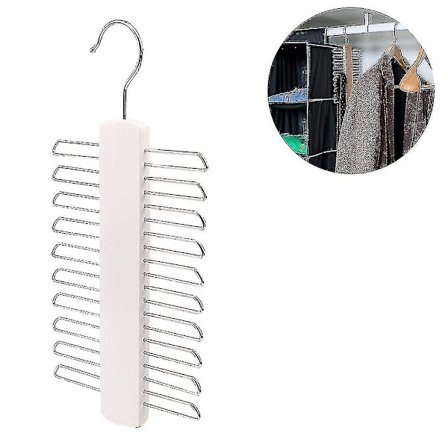 Træbælteholder Tilbehørsarrangør Frakkebøjle (1 stk - hvid