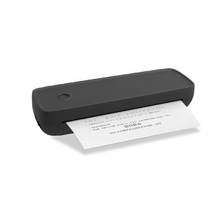Mini Home A4 Termisk Printer - 300 DPI, Trådløs & Bluetooth Forbindelse, Kompatibel med iOS, Android, Windows og MAC Black