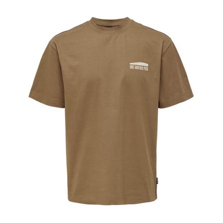 Only & Sons, T-Shirts Bruin, Heren, Maat:S