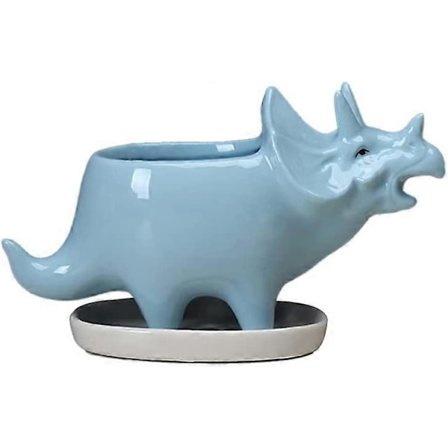 Mehikasvi Ruukku Keraaminen Kukkaruukku Dinosaurus Istutuslaatikko Söpö Keraaminen Triceratops Kaktusruukku Alustalla Eläin Kukkaruukut Sisätiloihin 