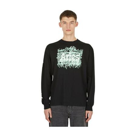 Aries, Long Sleeve Tops Czarny, Mężczyzna, Rozmiar: 2XL