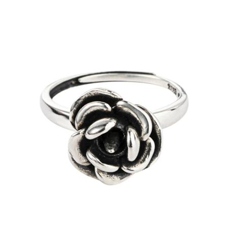 Mørk Rose Anti-ulv Pegefinger Ring Med En Og En Selvforsvar Torn Selvforsvar Ring Åben Ring