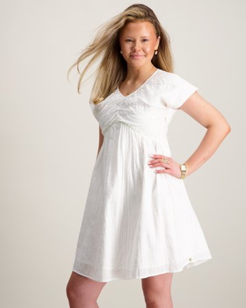 Scotch & Soda Textured cotton dress Weiß Kleider Mädchen - Kids Brand Store