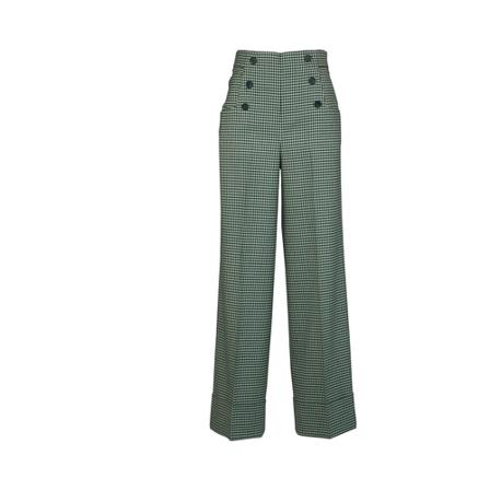P.a.r.o.s.h., Wide Trousers Zielony, Kobieta, Rozmiar: XS