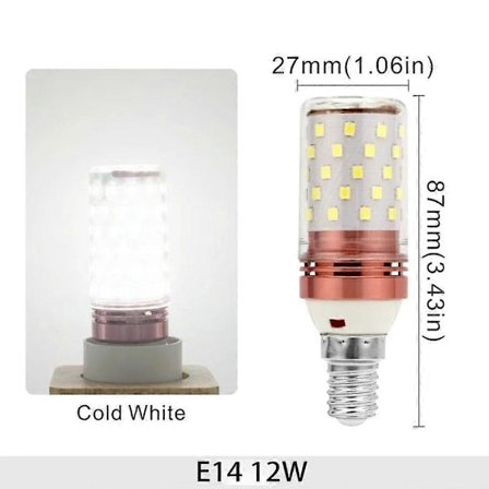 Led-maissilamppu Kolmivärinen valo E27 E14 Pieni ruuvi 12W 14W 16W 18W Maissivalo Kynttilälamppu Kotitalouksien kattokruunu